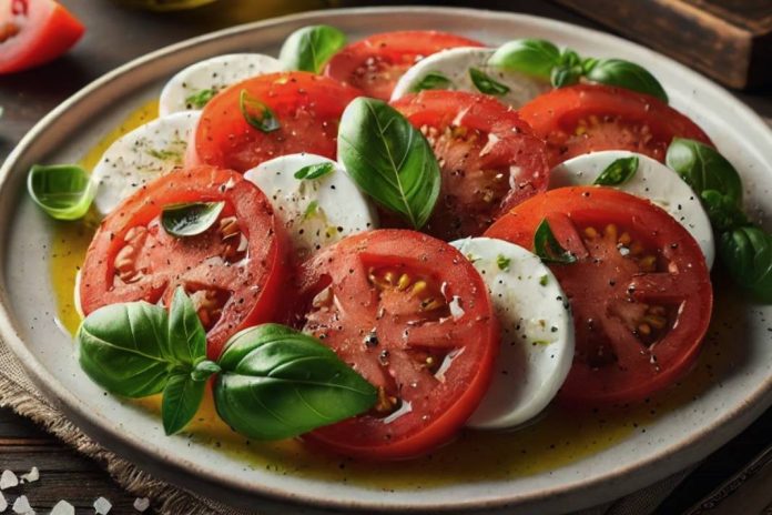 Domates ve Mozzarella Salatası Tarifi Domates ve Mozzarella Salatası Tarifi
