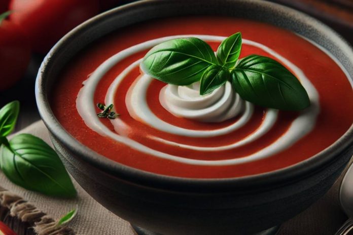 Kaşarlı Sütlü Domates Çorbası Tarifi